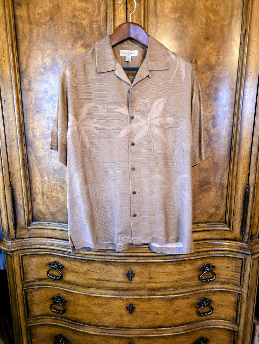 Tommy Bahama (M) Copper Colored Camp Shirt